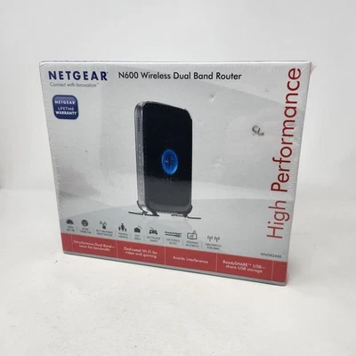 NETGEAR N600 Wireless Dual Band Router WNDR3400 Up to 600 Mbps Sealed - Image 1 of 4