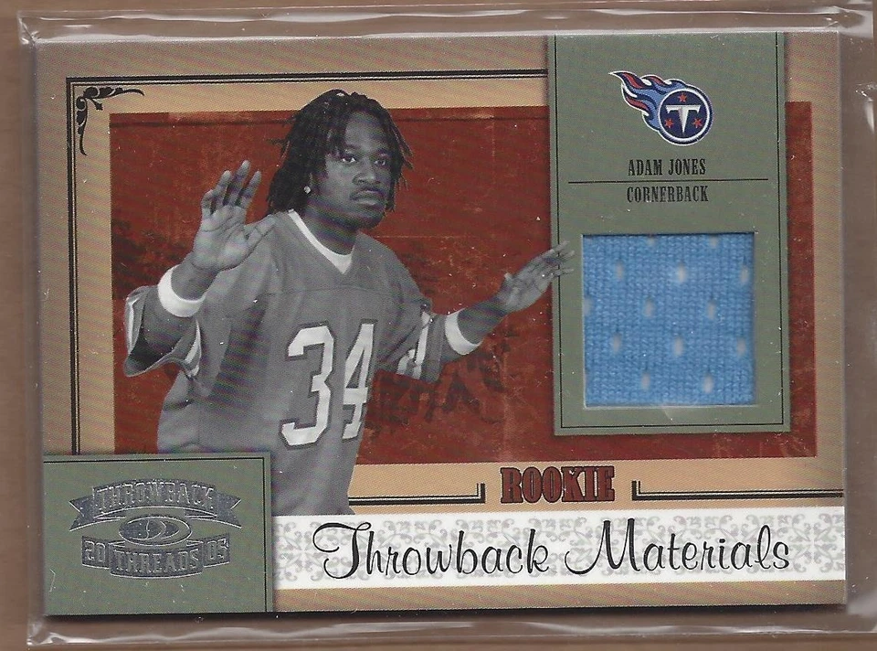 2005 Throwback Threads #201 Adam Jones RC Jersey FB - Image 1 of 1