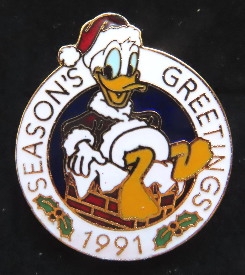 Pin Disneyland CAST 1991: Seasons Greetings Donald Foto 1 de 1