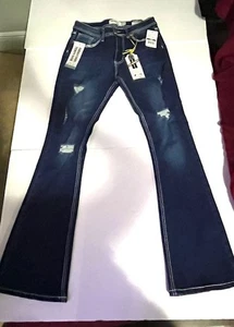 Celebrity Ace Jeans Size Women 9/29 New with Tags Casual Distressed stitch Decor - Picture 1 of 10
