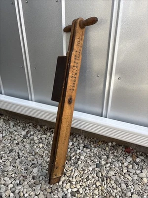 Antique Triumph Wood Corn Seed Planter Seeder Kent Janesville Wisconsin Farm - Image 1 of 4