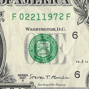 FEB 21 1972 Birthday Fancy Serial Number Date Note One Dollar Bill 02 21 1972 - Picture 1 of 11