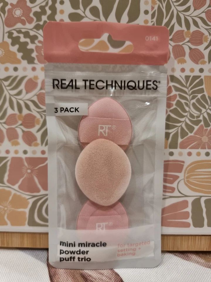 ⚡️NEU⚡️ Real Techniques 3x Mini Miracle Powder Puff Puder Schwämme Make Up - Bild 1 von 1