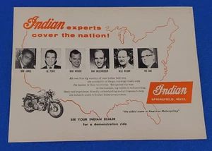 1955 INDIAN MOTORRAD HÄNDLERLISTE VEREINIGTE STAATEN ORIGINALDRUCKANZEIGE KOSTENLOSER VERSAND - Bild 1 von 1
