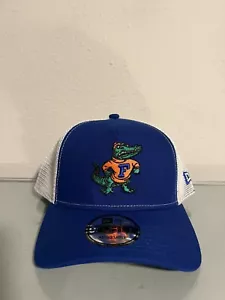 New Era 9FORTY Florida Gators Throwback Retro Logo Trucker Hat Cap Snapback Blue - Picture 1 of 4