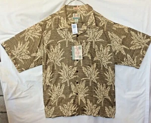 NEW REYN SPOONER VERY BEAUTIFUL BANANA PATCH 100% LINEN KHAKI VERY RARE SIZE XL - Picture 1 of 12