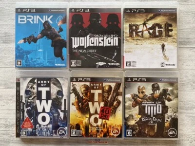 SONY PS3 Brink & Wolfenstein & Rage & Army of Two & 40Days & the Devil's Cart - Image 1 of 4