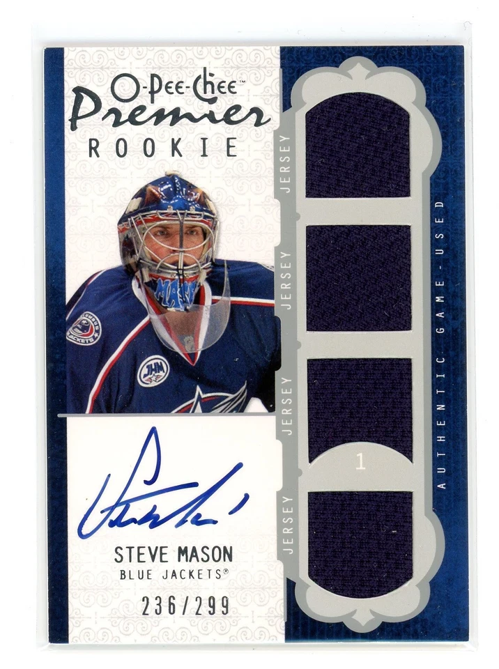 2008-09 O-PEE-CHEE PREMIER #50 ROOKIE JERSEY AUTO /299 STEVE MASON - Image 1 of 1