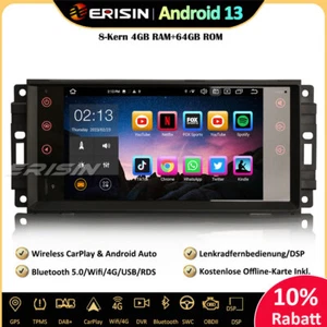 DAB+Android 13 Autoradio GPS SWC Jeep Compass Wrangler Dodge Challenger Chrysler - Bild 1 von 16