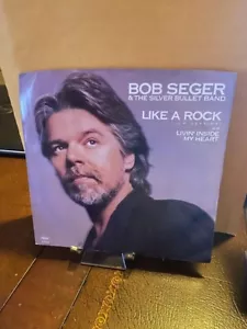 Bob Seger 7” Vinyl 45 RPM Like A Rock PICTURE SLEEVE NOT TESTED - Foto 1 di 2