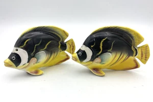 Vintage Ceramic Salt and Pepper Shakers 1950's Tropical Fish - Picture 1 of 5