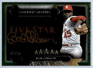 2020 Topps Five Star Golden Graphs Blue Bob Gibson Auto /20 #GG-BG St. Louis - Picture 1 of 2