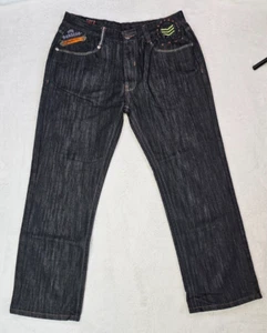 Jeans Imperious Delf Trading Denim Y2K vintage gamba larga larghi larghi 36x32 ricamati - Foto 1 di 9