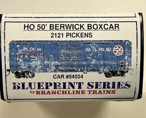 BRANCHLINE TRAINS,Blueprint Series.HO,KIT#54024. 50’Berwick Boxcar 2121 Pickens - Picture 1 of 9