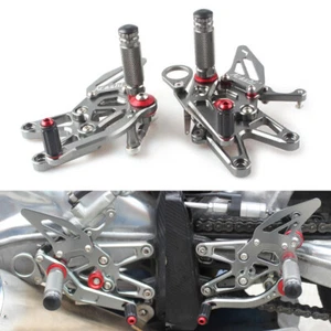 Clavija reposapiés ajustable gris para BMW HP4 S1000RR 09-14 S1000R 2010-2016 - Imagen 1 de 9