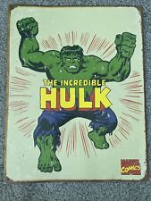 Marvel Comics Retro Incredible Hulk Collectible Tin Metal Sign 16”x 12.5”