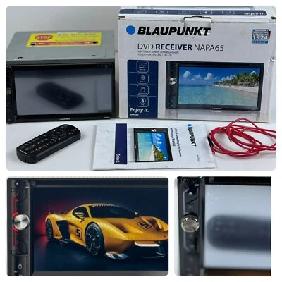 Blaupunkt 6.9" 2-Din Touchscreen DVD AM FM Receiver w/Bluetooth & Remote -NAPA65 - Image 1 of 4