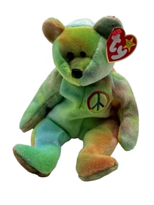 Ty Beanie Babies Peace Bear 9 Inch Plush Collectible Toy - Bild 1 von 5