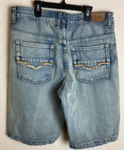 Urban Up Pipeline Mens Premium Denim Short Blue Size 34 Cotton Button Zip NWT - Picture 1 of 7
