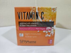 SPApharma Vitamin C & Dead Sea Minerals Night Moisturizer 1.7 Fl Oz. New In Box.