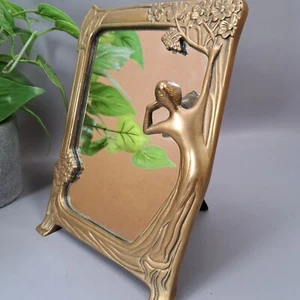 art Nouveau quality brass table top vanity mirror dressing table country house - Picture 1 of 7