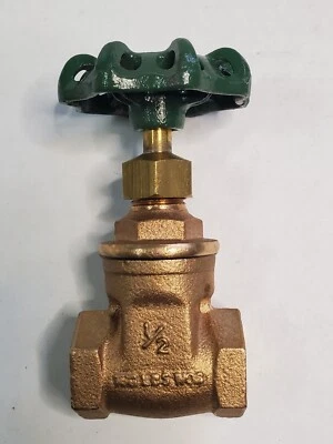 NEW Elkhart Products Corp 1/2" Bronze (Copper) Gate Valve 150 lbs WOS #890 IPS - Image 1 of 4