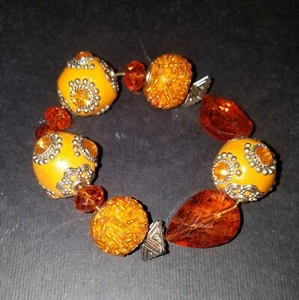 Damen Armband Damenmode Damenarmband Orange Armband Bohemian CHIC - Bild 1 von 4