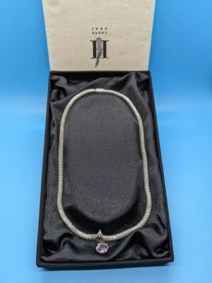 Collar John Hardy Clásico Cadena 5mm 18" Trigo con Potenciador de Amatista Foto 1 de 4