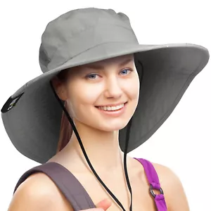 Wide Brim Sun Hats for Women UV Protection UPF 50+ Foldable Mesh Net hiking hat - Picture 1 of 8