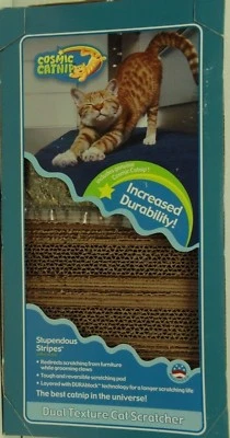 New Cosmic Catnip Dual Texture Cat Scratcher with Genuine Cosmic Catnip - Image 1 of 2