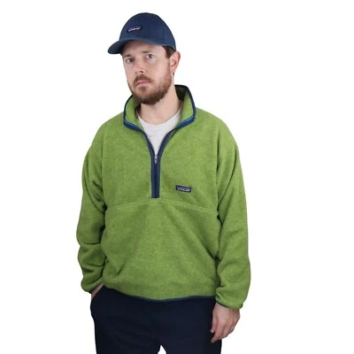 Vtg Patagonia Synchilla Marsupial Pullover Fleece Jacket Coat Mens Large Green - Image 1 of 4