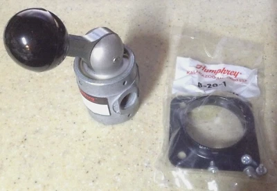 HUMPHREY X853 DIAPHRAGM POPPET MANUAL AIR VALVE 1/4 NPSF 3-PORT DETENT 250V31021 - Изображение 1 из 4