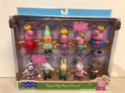 New! Peppa Pig's Royal Court (10 Figure Set)  Peppa Mommy Daddy George & Friends - Image 1 of 3