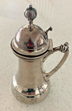 Antique Meriden B Co Syrup Pitcher 2 1/2 Silver Plated PATENTED OCT 24 1865