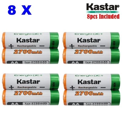Kastar AA 8-Pack Ni-MH 2700mAh Super High-Capacity Rechargeable Batteries - Image 1 of 4