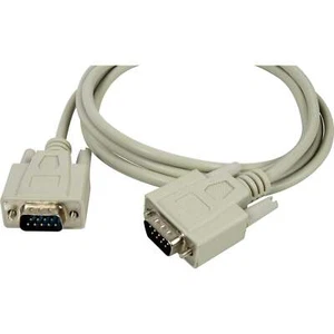 Connectronics DB-9 Serial Male to Male Molded Cable, 10 Foot Beige - Afbeelding 1 van 1