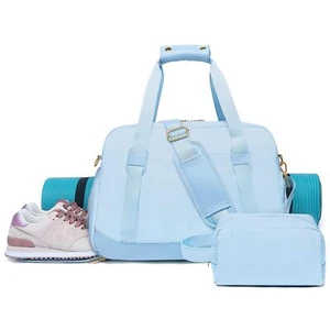 Sports Duffel Bag with Wet Pocket Shoe Compartment for Women Gym Travel Use - Picture 1 of 6
