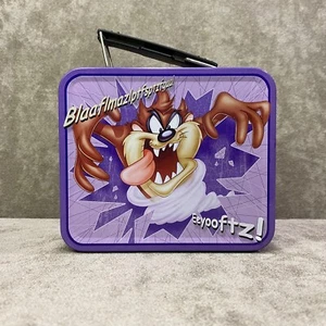 Tazmanian Devil Purple Tin Mini Lunch Box TAZ Novelty Collectible - Picture 1 of 10