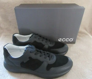 ECCO Soft 7 Runner Hombre Zapatillas de Cuero Negro EE. UU. 10 - 10.5 M EUR 44 Nuevo con Caja - Imagen 1 de 11