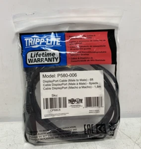 Eaton P580-006 DisplayPort Cable with Latches DP to DP M/M Connectors 4K @ 60Hz - Afbeelding 1 van 2