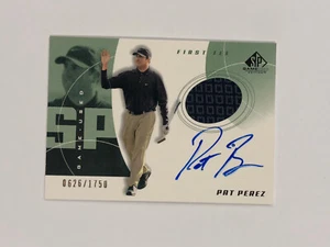 Pat Perez firmato 2002 UD SP gioco usato autografo carta golf #68/1750 - Foto 1 di 2
