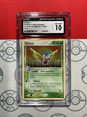 NEW CGC 10 GEM Pokemon EX Ruby & Sapphire Holo Finish Dustox 6/109 PSA 8023 - Image 1 of 4