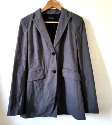 Blazer New Theory Andorie Texturizado Elastizado Calce Ajustado en Gris. Talla 6 Foto 1 de 4