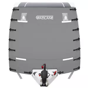 GADLANE Full Caravan Front Towing Cover Universal Protector High Visibility Grey - Picture 1 of 10