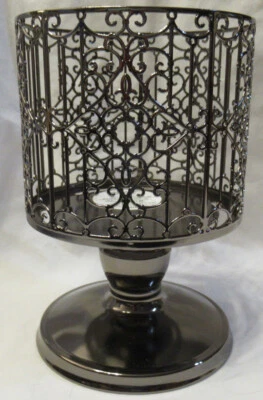 Portavelas Bath & Body Works 3 mechas 14,5 oz PUERTA ORNAMENTADA - hematita Foto 1 de 4