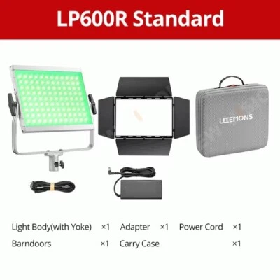 Godox LITEMONS LP600R RGB Full-Color Led Video Light Panel 1800K-10000K Barndoor - Image 1 of 4