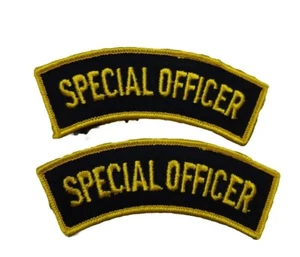 "TOPPA CHEVRON DA CUCIRE ""SPECIAL OFFICER"" BLU & ORO 4,5" RARA (2) - Foto 1 di 5