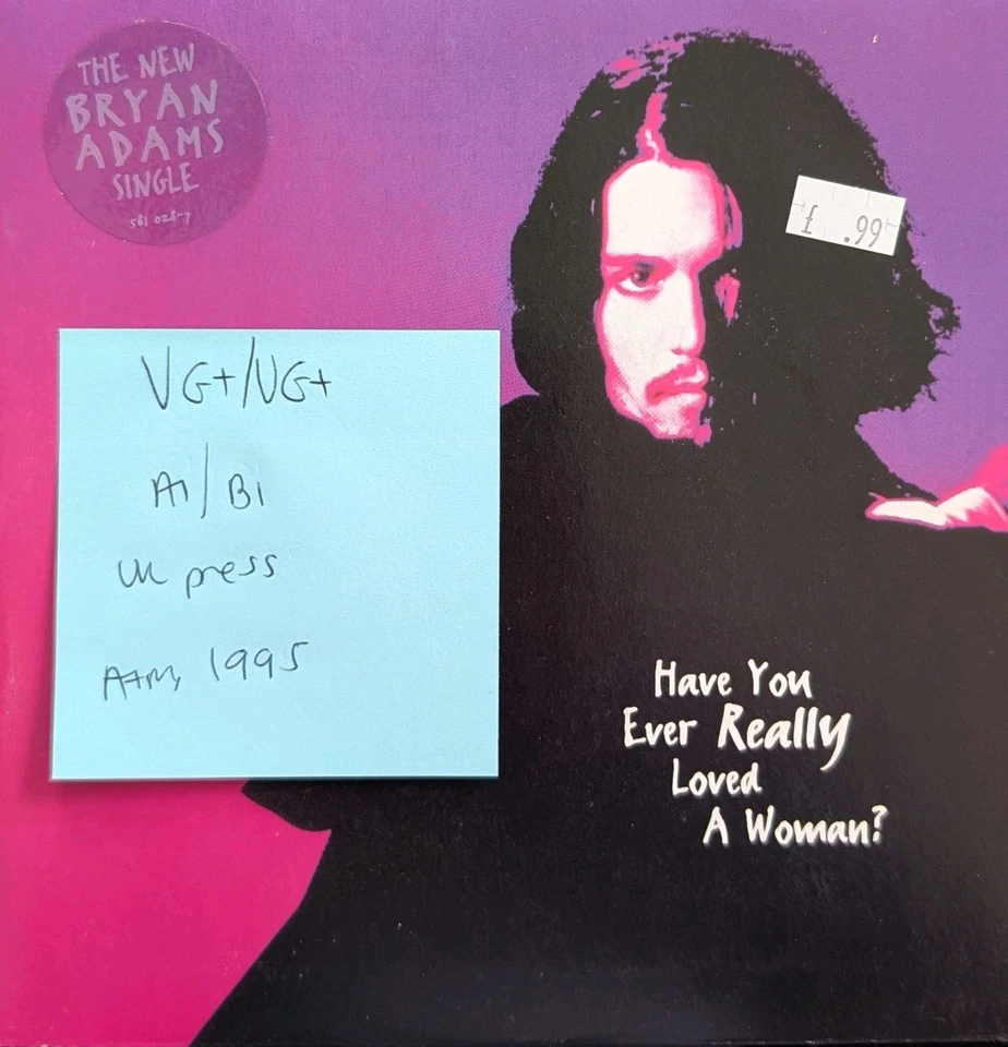 Bryan Adams Have You Ever Really Loved A Woman Vinyl Record VG+/VG+ 581028 1995 — 第 1/2 张图片