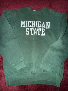 Vintage Michigan State Sweatshirt Herren XL MSU Spartans schwerer Rundhalsausschnitt 1990er USA - Bild 1 von 4