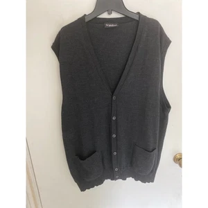 Breidhof Germany wool sweater vest men's size XXL black vintage grandpa  - Picture 1 of 4